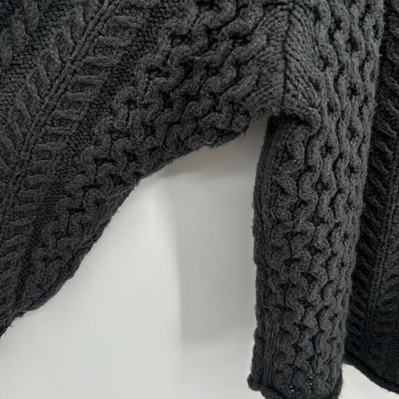 FEAR OF GOD ESSENTIALS Charcoal Gray Heavy Cable Knit Rollneck Sweater Medium - Picture 11 of 11